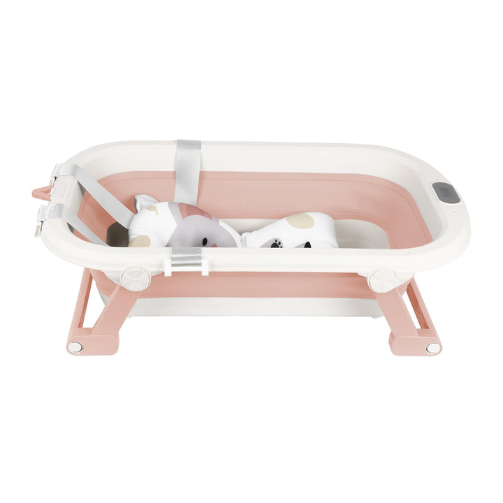 🔋Faltbare Babybadewanne XXL, mit Temperaturanzeige, Duschkissen, Duschstecker, rutschfeste Füsse, fa