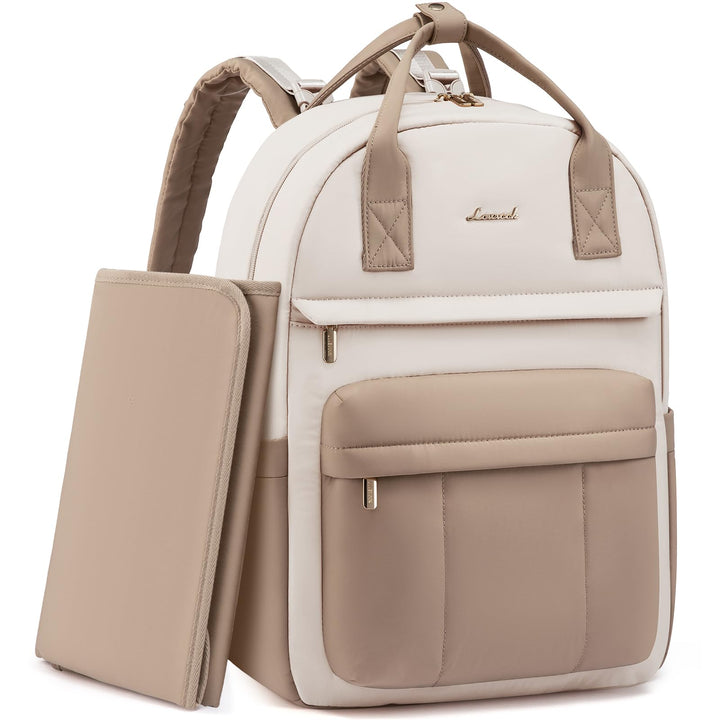 LOVEVOOK Wickelrucksack Gross Baby Wickeltasche Rucksack mit Wickelauflage Diaper Bag mit Kinderwage