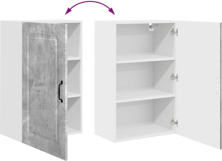 vidaXL Geschirrspülerfront Kalmar Beton Grau 50 x 31 x 80 cm, Eleganter moderner Küchenregal, grosse