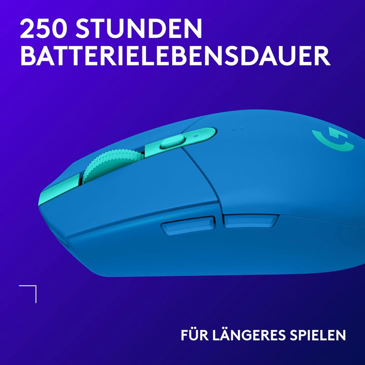 Logitech G305 LIGHTSPEED kabellose Gaming-Maus mit HERO 12K DPI Sensor, Wireless Verbindung, 6 progr