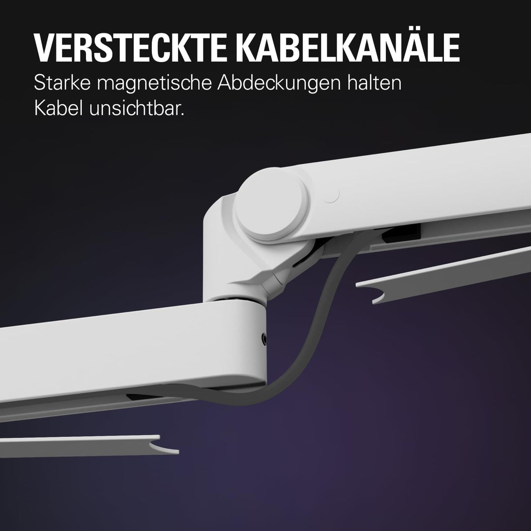 Elgato Wave Mic Arm Pro White – 360° drehbarer Mikrofonarm mit niedrigem Profil und Gasfeder, kompat
