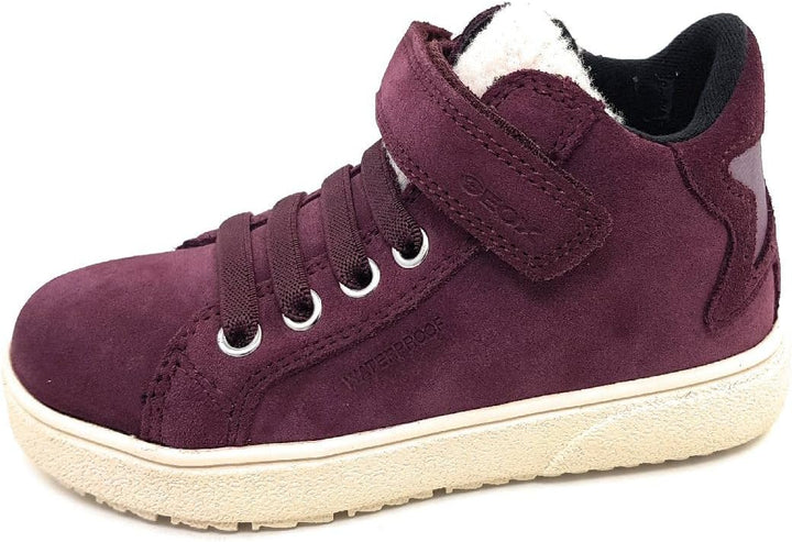 Geox Mädchen J Theleven Girl WpfSneaker 31 EU Prune, 31 EU Prune