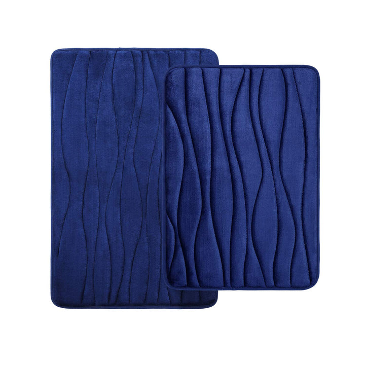 Homaxy Badematten Set 2 teilig Memory Foam Saugfähige Badteppich Set rutschfeste Waschbar Badvorlege