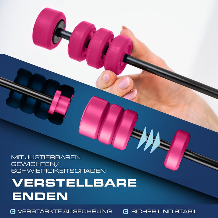 ELANI klimaneutraler Schwingstab - pink - Verstellbarer Widerstand & angenehmer Griff - hochbelastba
