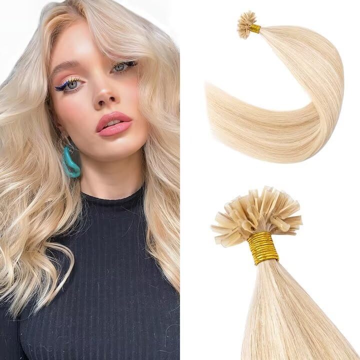 Silk-co Bonding Extensions Echthaar 1g U tip Extensions Haarteile Echthaar Glatt Weich Bonding Haarv