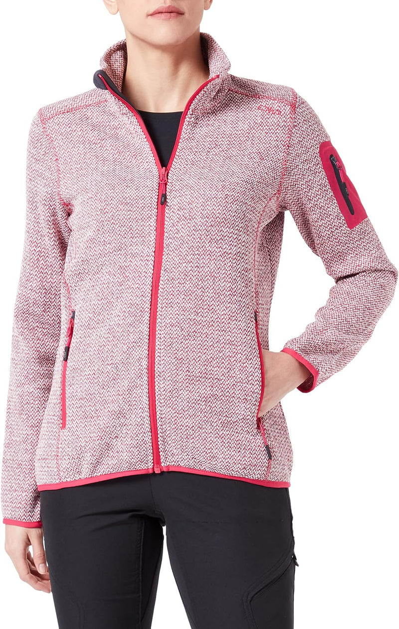 CMP Damen Fleecejacke Jacke 44 Fuchsia-Weiss, 44 Fuchsia-Weiss