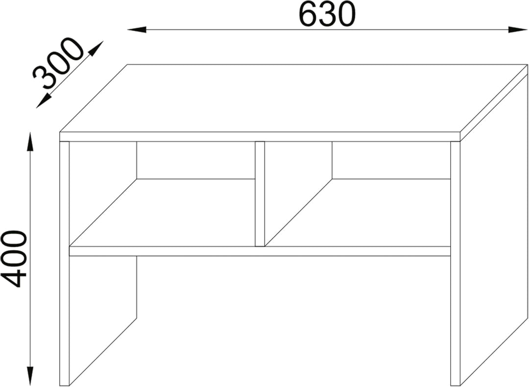 VCM Holz Beistelltisch | Couchtisch schlicht | Masse ca. H. 63 x B. 40 x T. 30 cm | Wohnzimmertisch