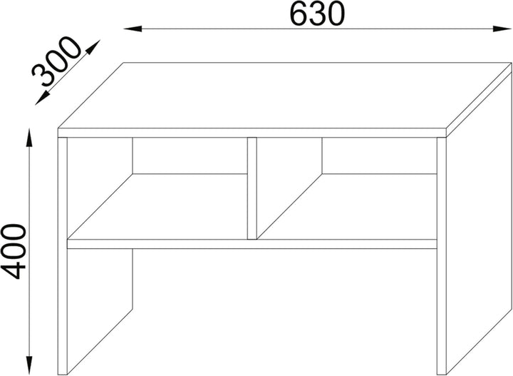 VCM Holz Beistelltisch | Couchtisch schlicht | Masse ca. H. 63 x B. 40 x T. 30 cm | Wohnzimmertisch