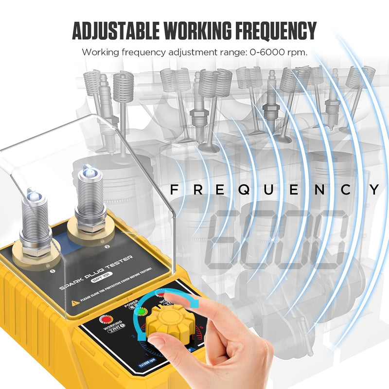 Auto-Zündkerze & Zündwerkzeuge SPT101 Kfz-Zündkerze Zündkerze Doppellochdetektor Zündkerzentester An