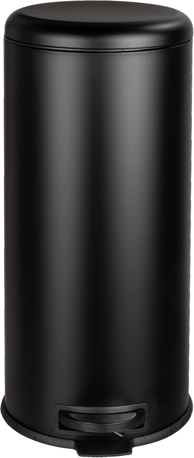 WENKO Küchen Abfalleimer Leman, 30 Liter, Mülleimer mit Absenkautomatik, Tretfunktion, herausnehmbar
