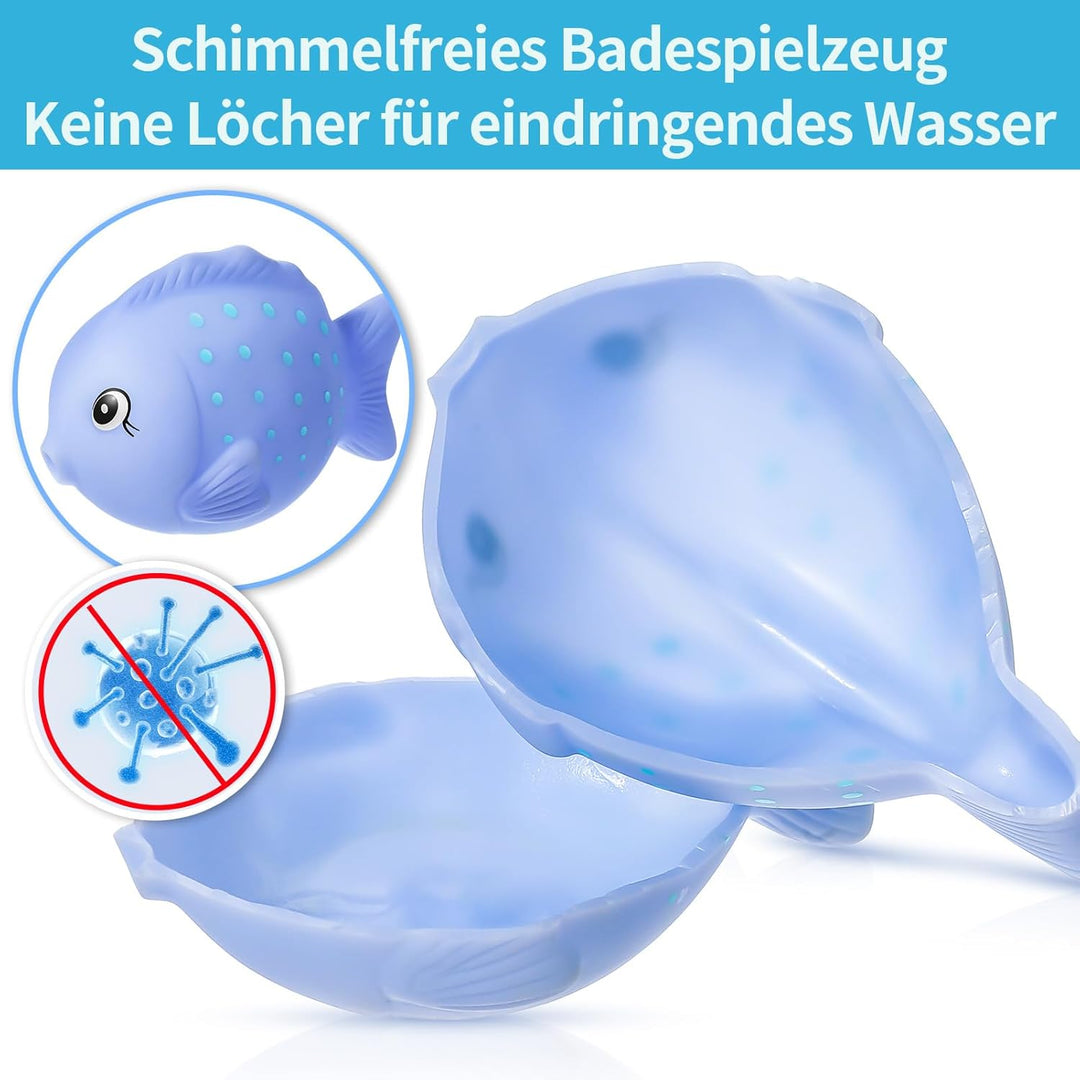 Ohne Loch - Badespielzeug Baby ab 1 2 3 4 Jahr, Wasserspielzeug Kinder Badewannenspielzeug Schwimmba