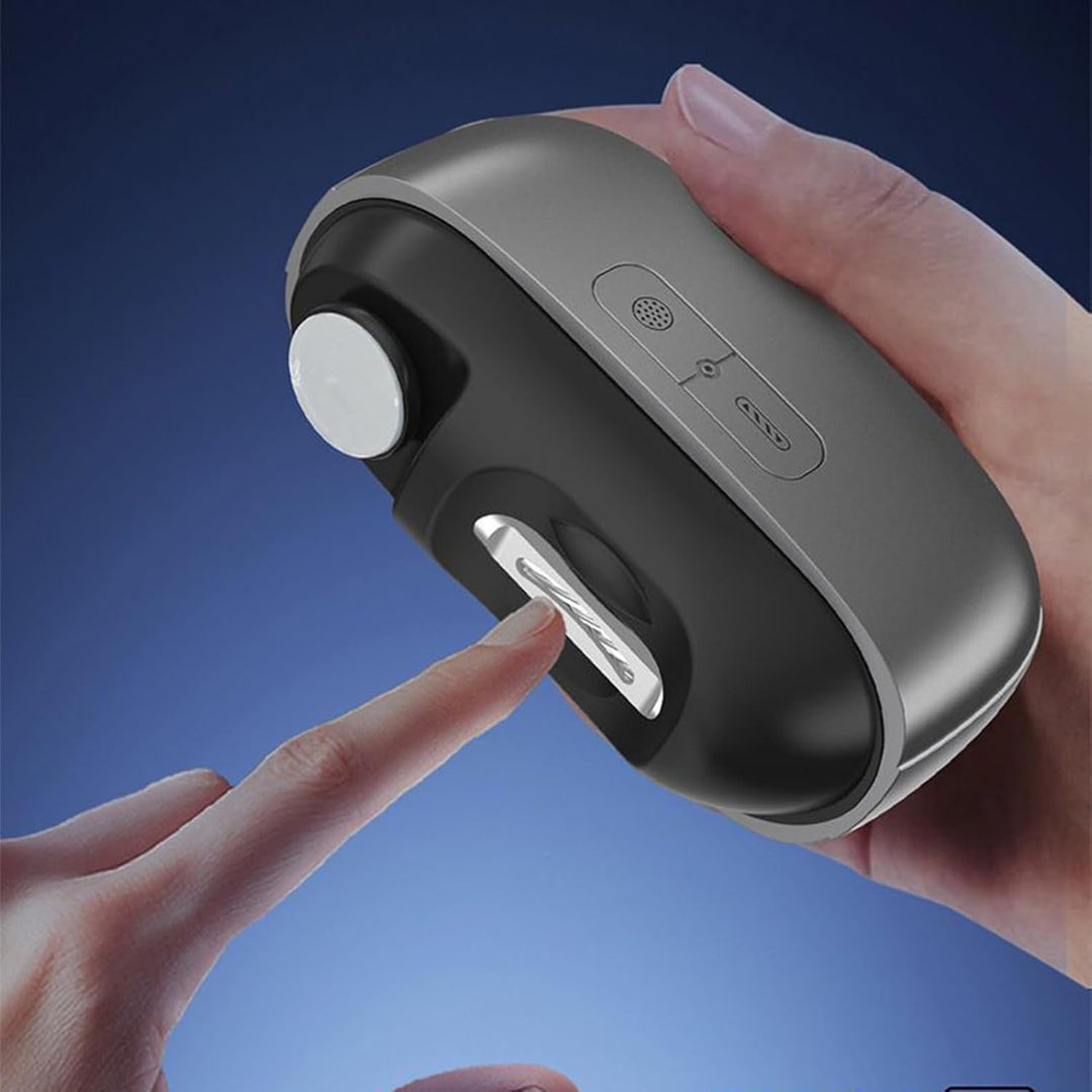 Elektrischer Fussnagelknipser, automatischer elektrischer LED-Lichtschneider – Maniküre-Schleifer |