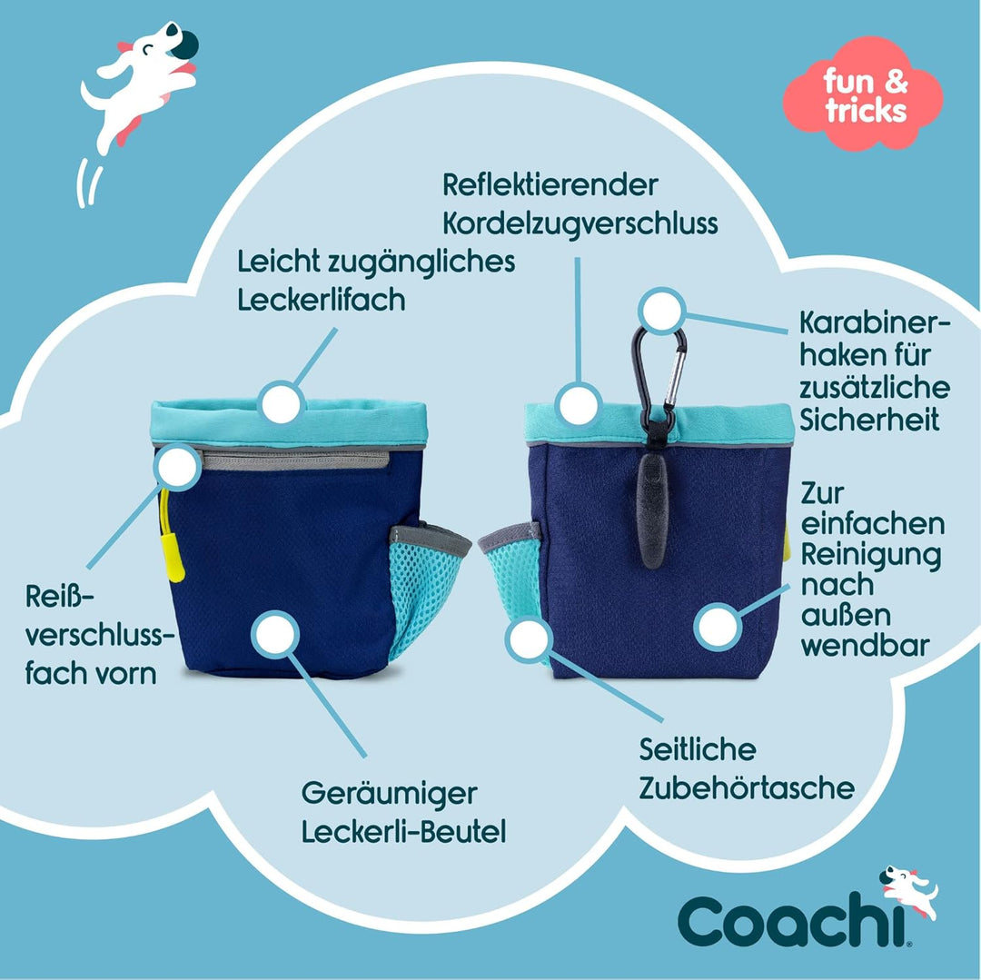 Coachi Train & Treat Bag, Beutel, geräumiges Leckerli-Fach, Reissverschlussfach, Kordelverschluss, s