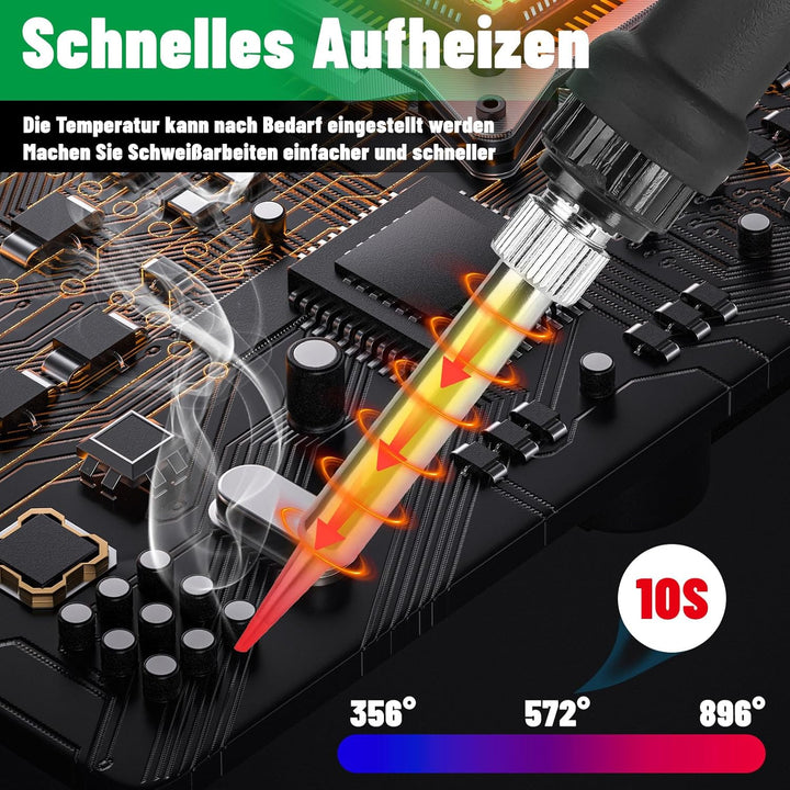 Kabelloser Lötkolben Set Kompatibel mit Bosch 18V Home and Garden PBA Akku, Tragbarer Lötkolben mit