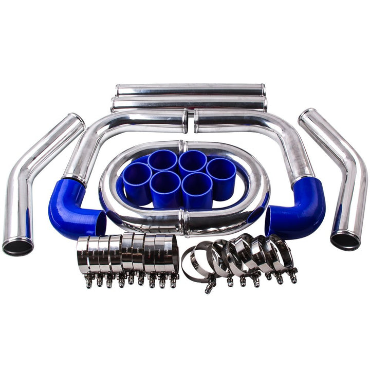 maXpeedingrods 2.5 INCH 64MM Aluminium UNIVERSAL INTERCOOLER PIPING KIT Pipes Klemme luftkühler Turb