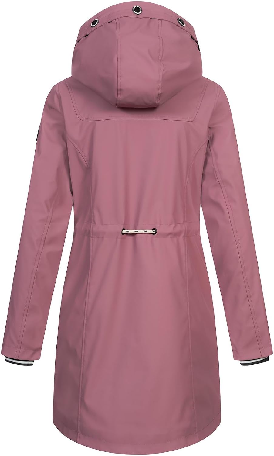 NEW VIEW Damen Regenjacke wasserabweisender Parka Annika Long mit Kapuze S Altrosa (Wistful Mauve) F