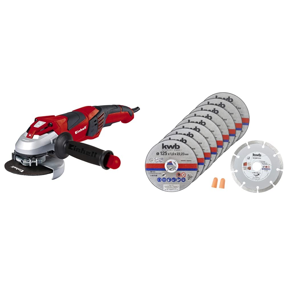 Einhell Winkelschleifer TE-AG 125 CE (1100 W, Scheibe Ø 125 mm, Konstantelektronik, Schutzhaube, Sch