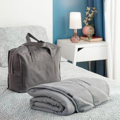 Gewichtsdecke 7kg in grau für erholsamen Schlaf | Therapie-Decke Erwachsene 120x180 cm flauschig | S