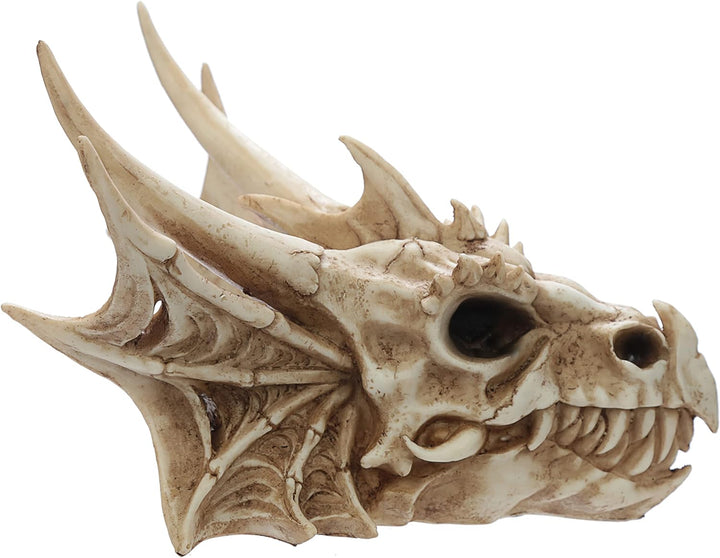 Puckator Dekofigur Drachen Totenkopf, Kunstharz, gemischt, Height 16.5cm Width 22.5cm Depth 25cm