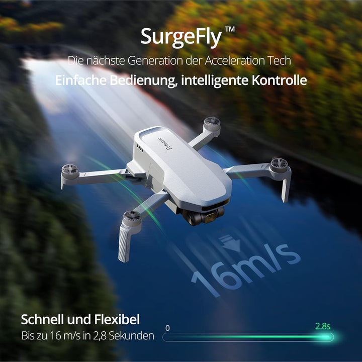 Potensic ATOM SE GPS Drohne mit 4K EIS Kamera, 2 Akkus 62 Min. Flugzeit, unter 249g, C0, 4KM FPV Übe