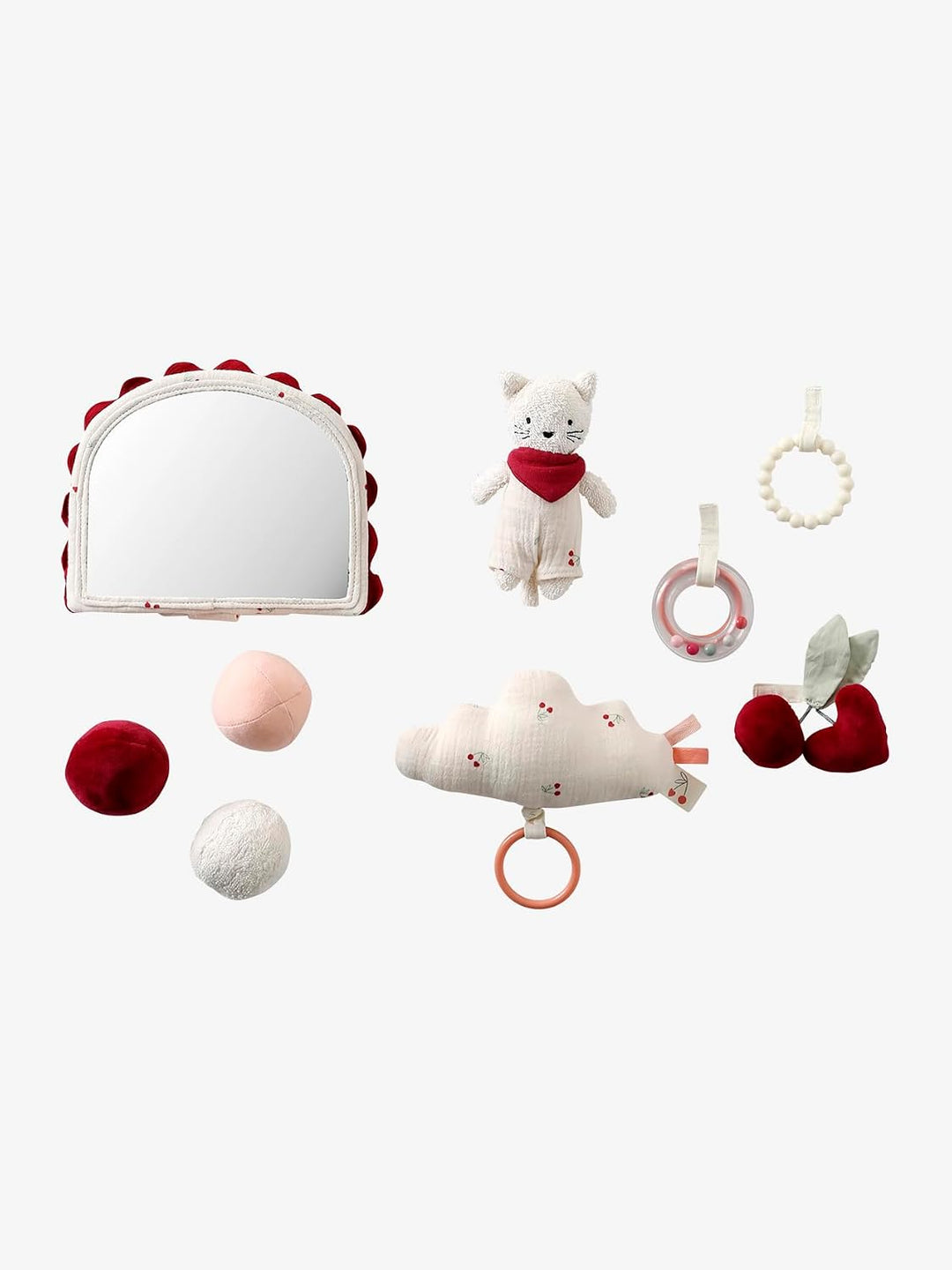 VERTBAUDET Baby Activity-Decke wollweiss Cherry, wollweiss Cherry