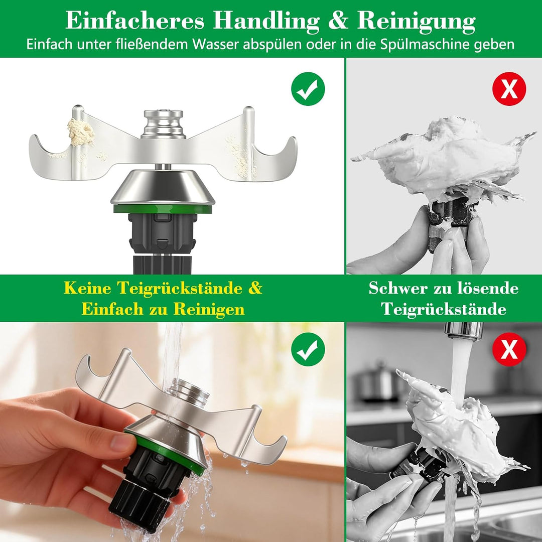 Teigmesser für Thermomix TM7 TM6 TM5, Mixmesser aus Edelstahl mit Dichtring für Vorwerk Thermomix TM