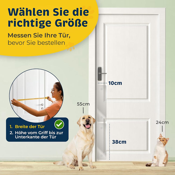 PROTECTO Türschutz vor Kratzern und Katzen, 38 x 10 cm, 2 Stück 2-stück Farblos 38 x 10 cm, 2-stück