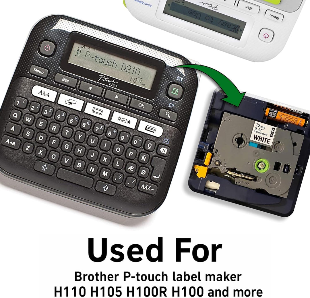 Kamo Schriftbänder 7er-Pack kompatibel Brother Schriftband P-touch Bänder TZe-231 431 531 631 731 (1