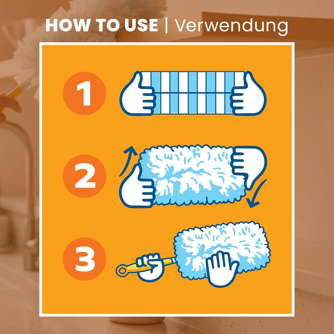 30er XXL Staubmagnet Nachfüllpack Tücher Set für Swiffer Duster I Staubwedel Starterset Kit inkl. St