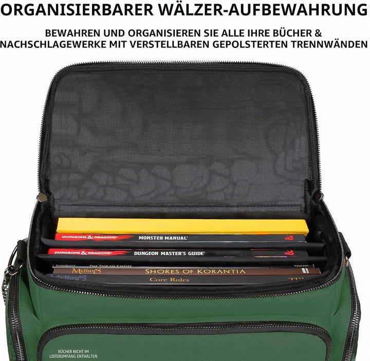 ENHANCE Tabletop RPG-Tasche des Abenteurers, Sammleredition - DND-Tasche mit Tabletop-Miniaturen-Auf