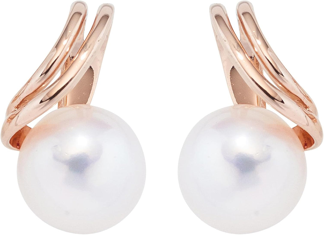 Jobo Damen-Ohrstecker aus 585 Rosegold mit Perlen