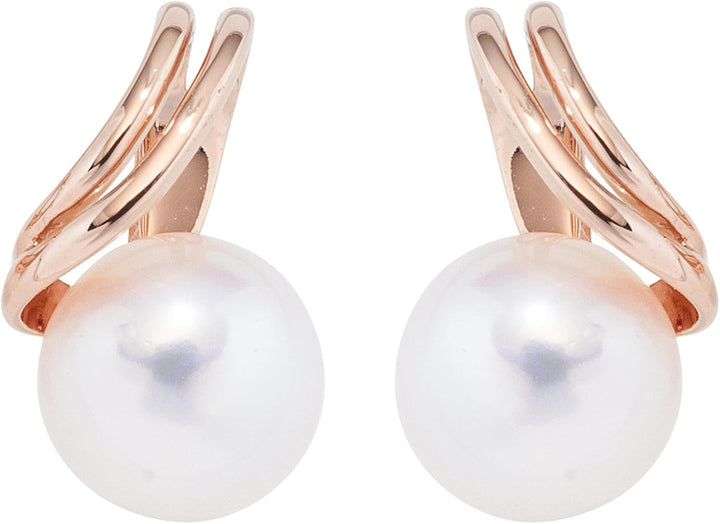 Jobo Damen-Ohrstecker aus 585 Rosegold mit Perlen