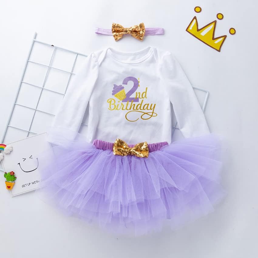 UUAISSO Baby Mädchen Mein 1. Geburtstag Outfits Kurzarm Cake Smash Rock Pailletten Tutu Prinzessin K