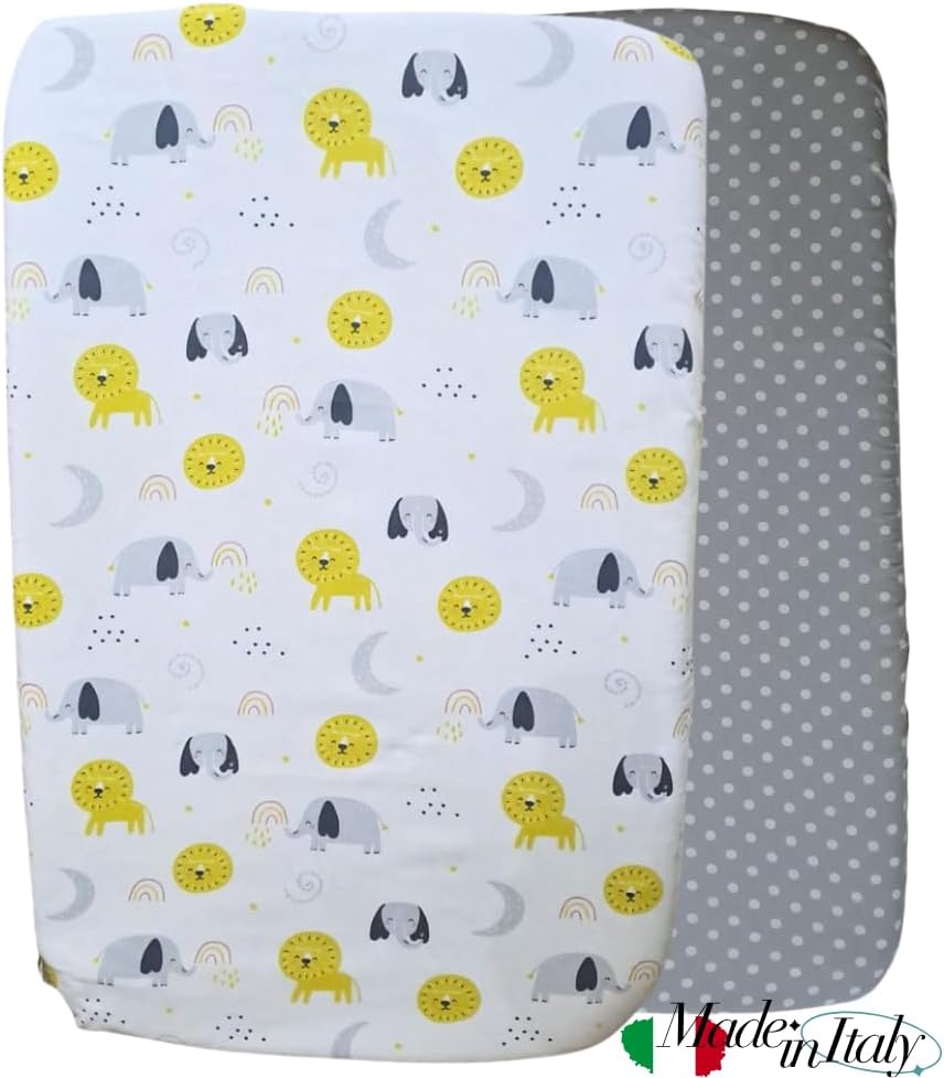 FlyIdeas Next 2 Me Spannbettlaken Beistellbett 83x50 cm, 2 STK. - 2 Spannleintuch Matratzenschoner f