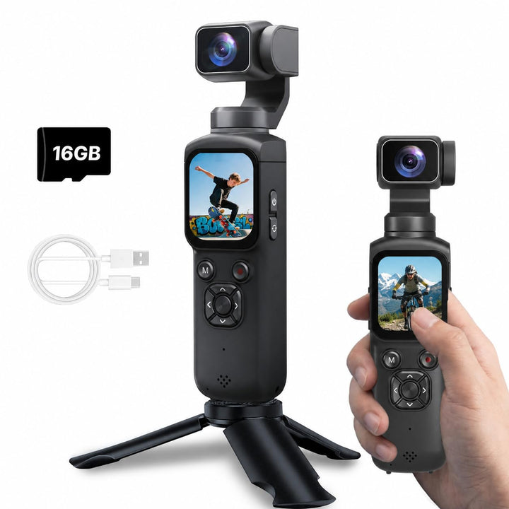 Vlog Kamera 4K 75MP WLAN Vlogging Camera Handkamera für Reisen Schwarz, Schwarz
