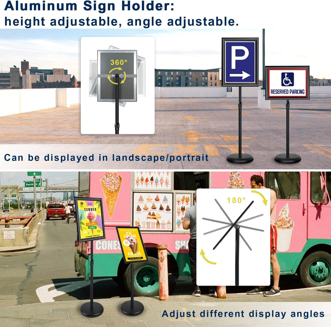NewZeal A3 Infoständer plakatständer posterständer Alu-Schildhalter Schnapprahmen, Winkel und Höhe e