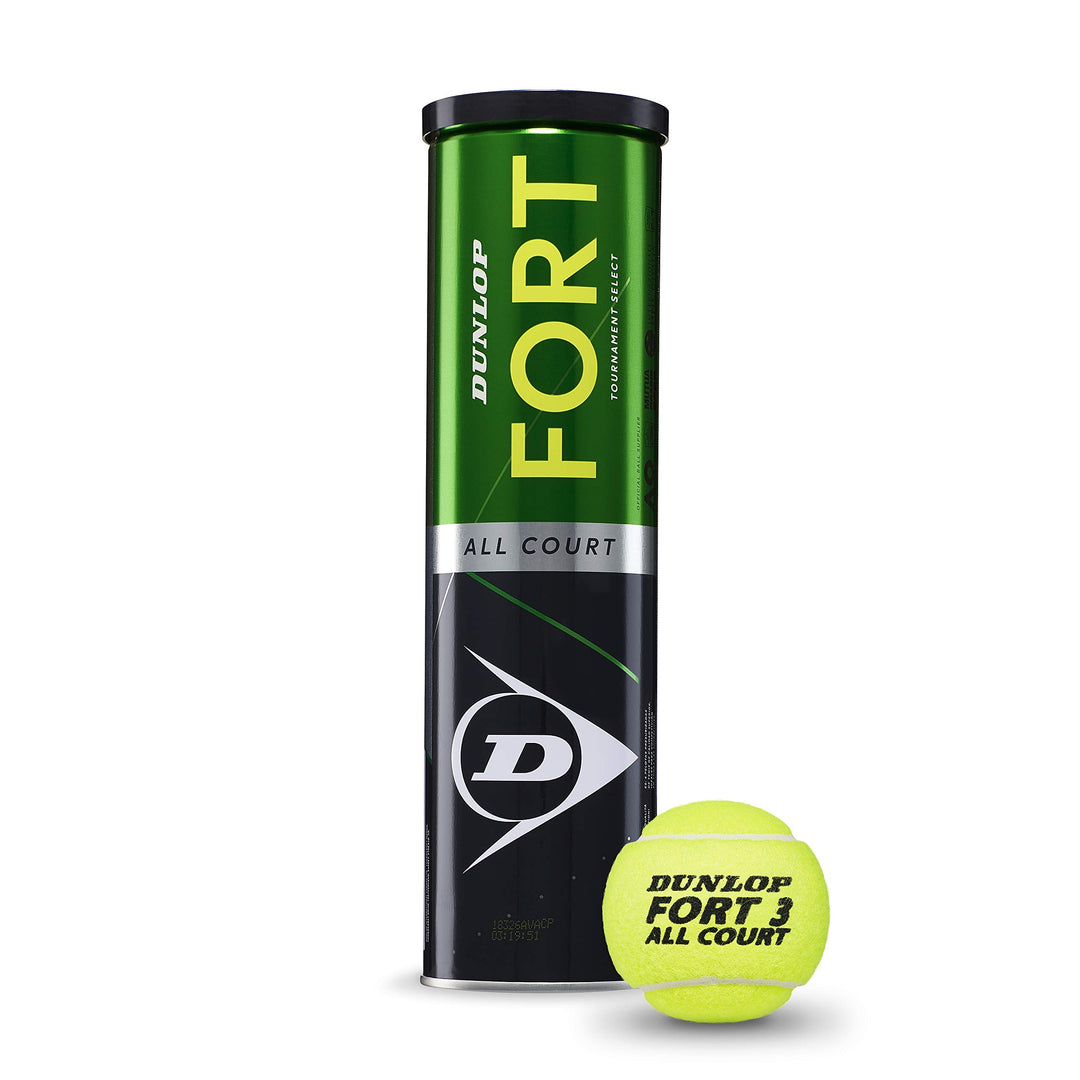 DUNLOP Tennisball Fort All Court TS - für Sand, Hartplatz und Rasen 4 Bälle 4 Bälle, 4 Bälle 4 Bälle