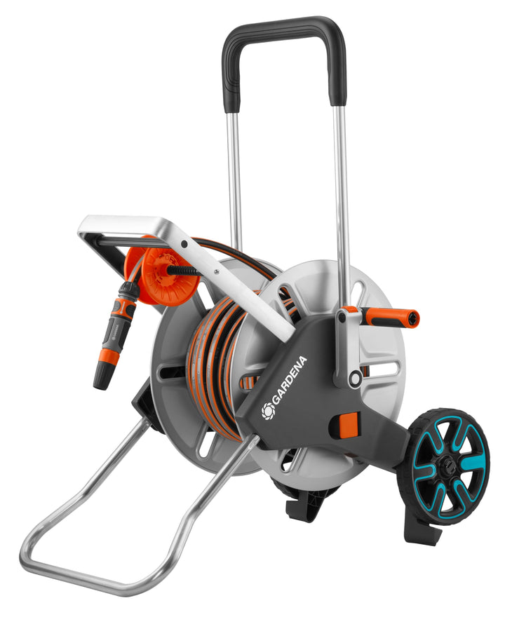 Gardena CleverRoll M Easy Metall Set: Schlauchwagen mit 60 m Kapazität, sehr standfest, stabile Schl