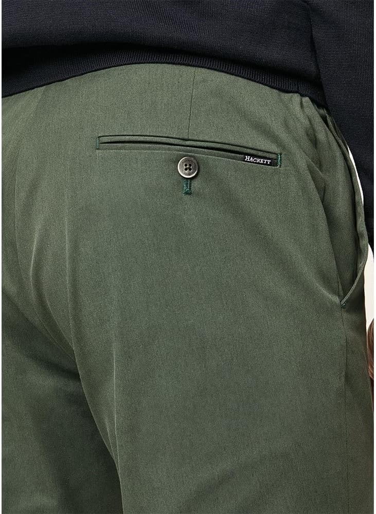 Hackett London Herren Perfect Tencel Chino Hose 32W / 34L Dark Green, 32W / 34L Dark Green