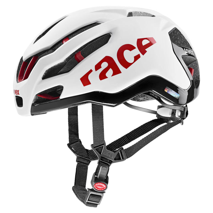 uvex Unisex's Race 9 Bike Helmet white - red mat 57-60 cm, white - red mat 57-60 cm