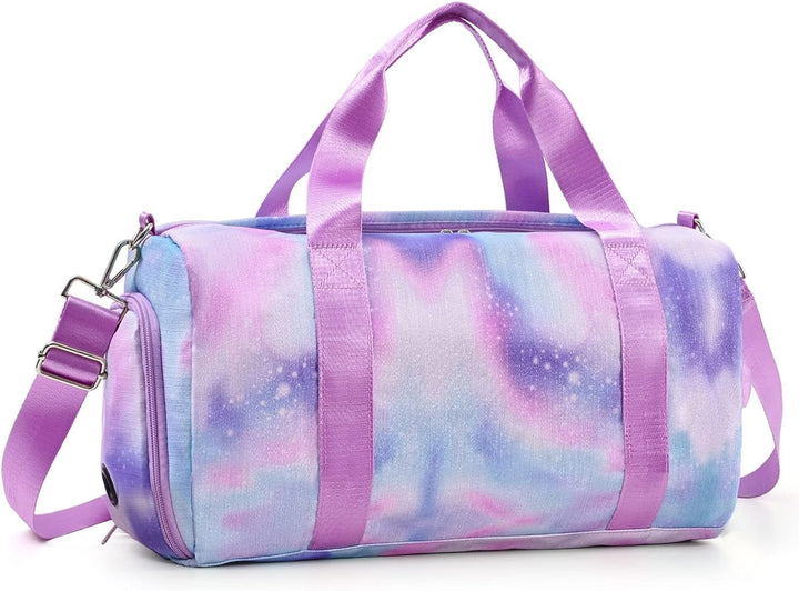 Kindersporttasche Reisetasche mit Schuhfach & Nassfach Schwimmtasche, Kinder Mädchen Reisetasche für