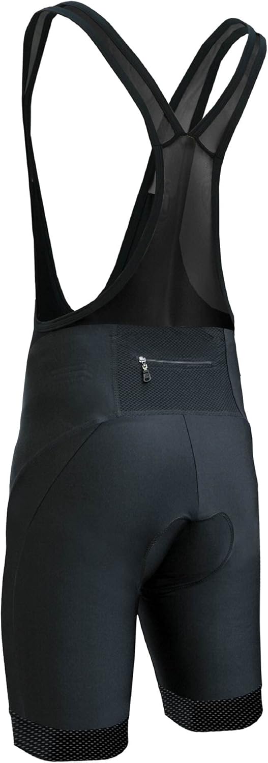 Berkner - Derek-Plus, Trägerhose, Radlerhose mit Trägern und Gel - Sitzpolster Schwarz - Schwarz 3XL