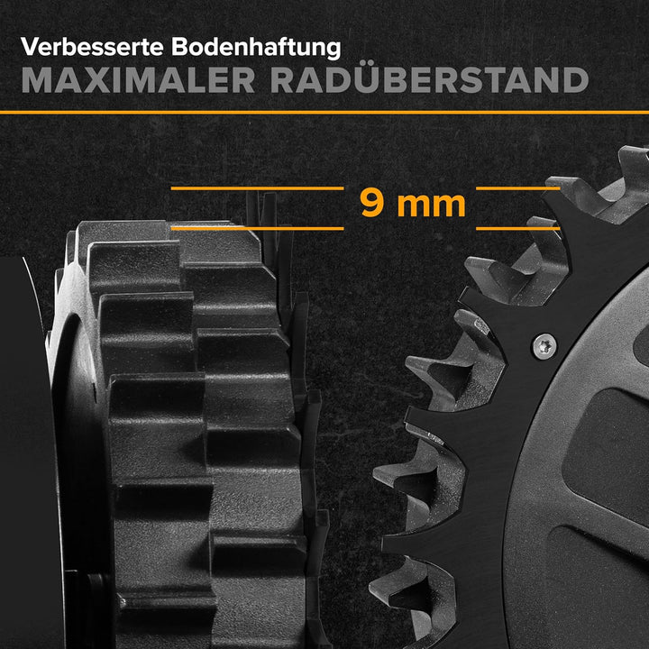ROBO CLAWS Edelstahl Spikes Premium Black Worx L & Vision Modelle 3 mm stark Mähroboter Spikes Entgr