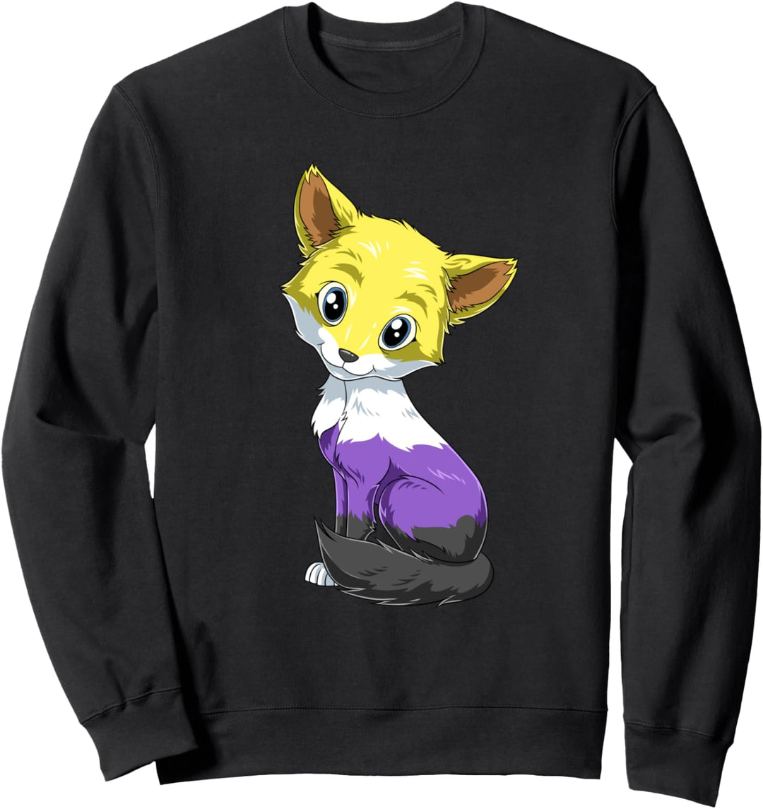 Süsser Kawaii Fuchs - Nichtbinär Enby und LGBTQ Geschenk Sweatshirt