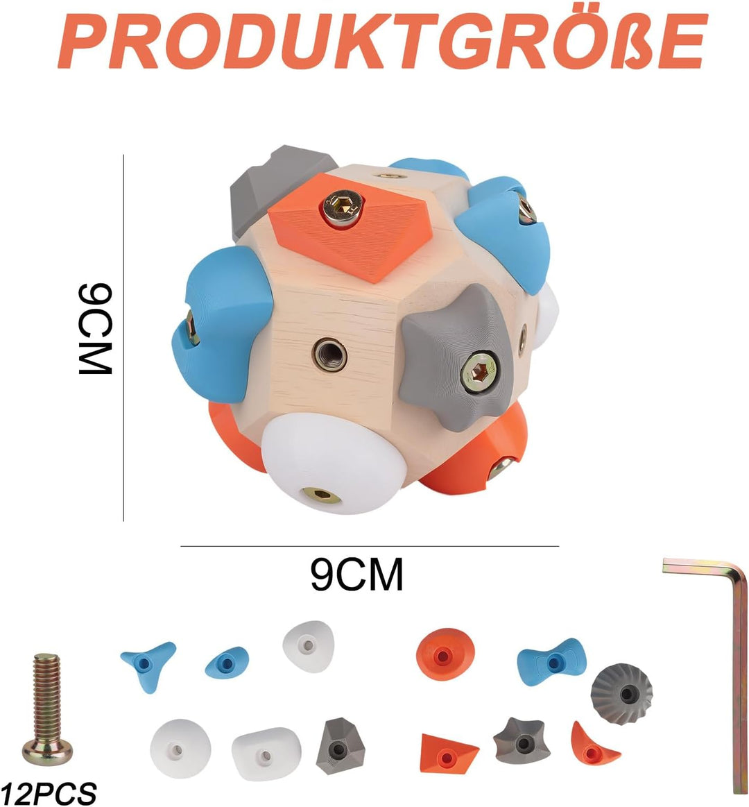 Handgefertigter Klettertrainingsblock - 3D Klettertrainingsball, Trainingsbälle für Handkraft und Fi