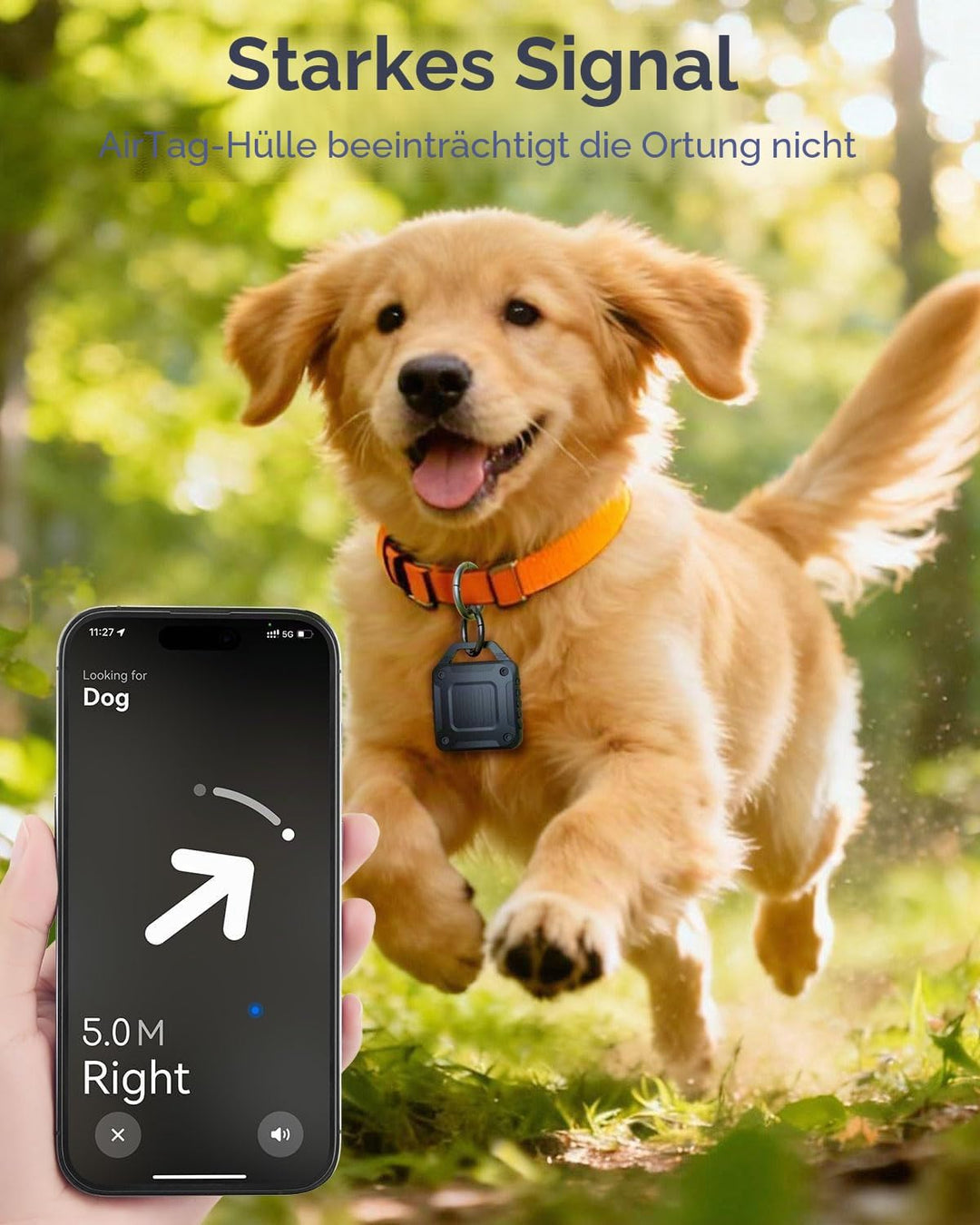 DDJ 4 Pack Air Tracker Tags Halter für Apple Airtag, IPX8 wasserdichte Schutzhülle mit Metall Schlüs