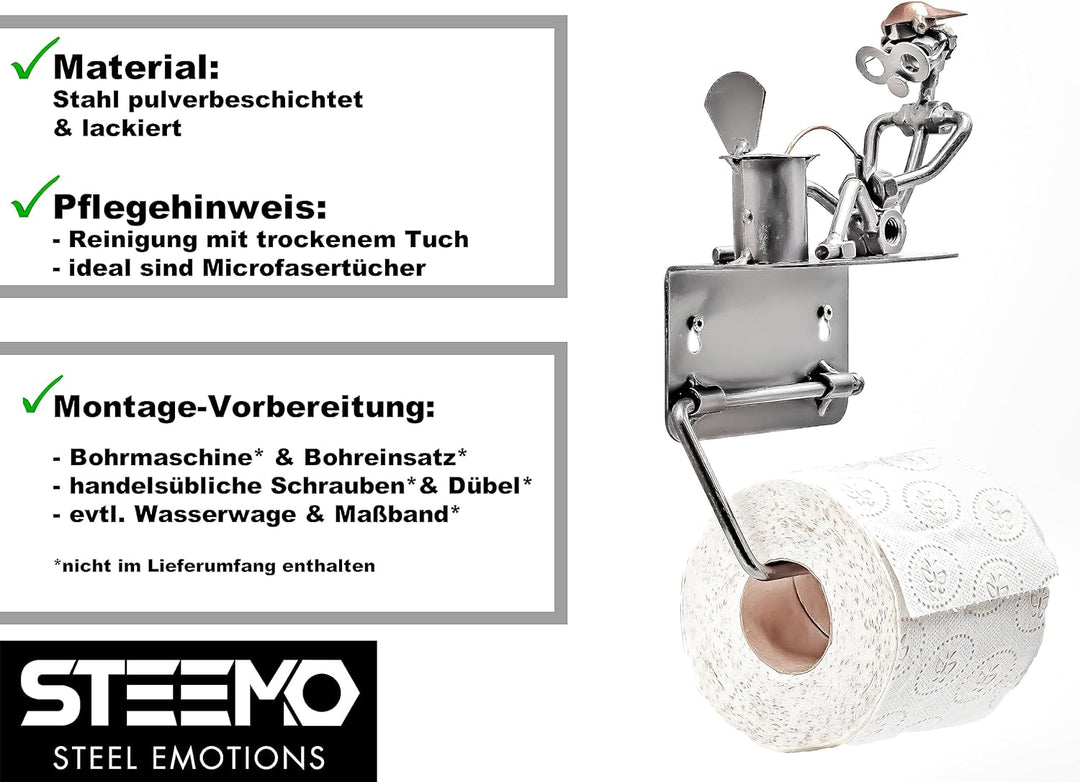 Toilettenpapierhalter Schraubenmännchen