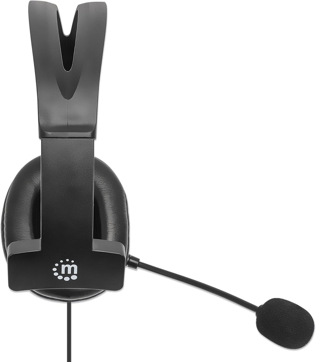 Manhattan Mono USB-Headset Links/rechts tragbar 2m Kabel, Schwarz