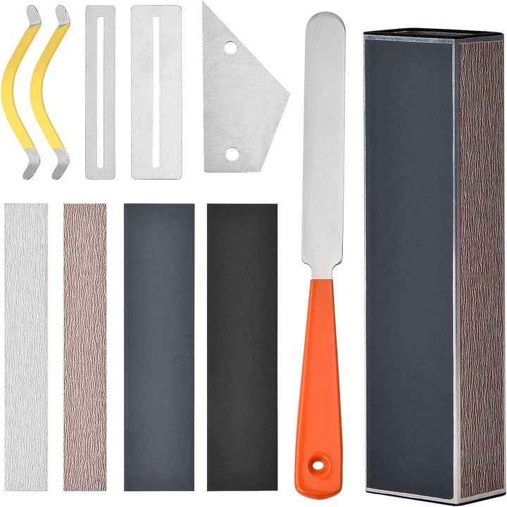 11 Stk Gitarren Luthier Werkzeug Set, Gitarre Fret Datei, Gitarrenbund Nivellierbalken, 2 Griffbrett