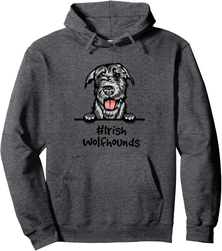 Irischer Wolfshund Gifts Deko-Druck Hund Pullover Hoodie